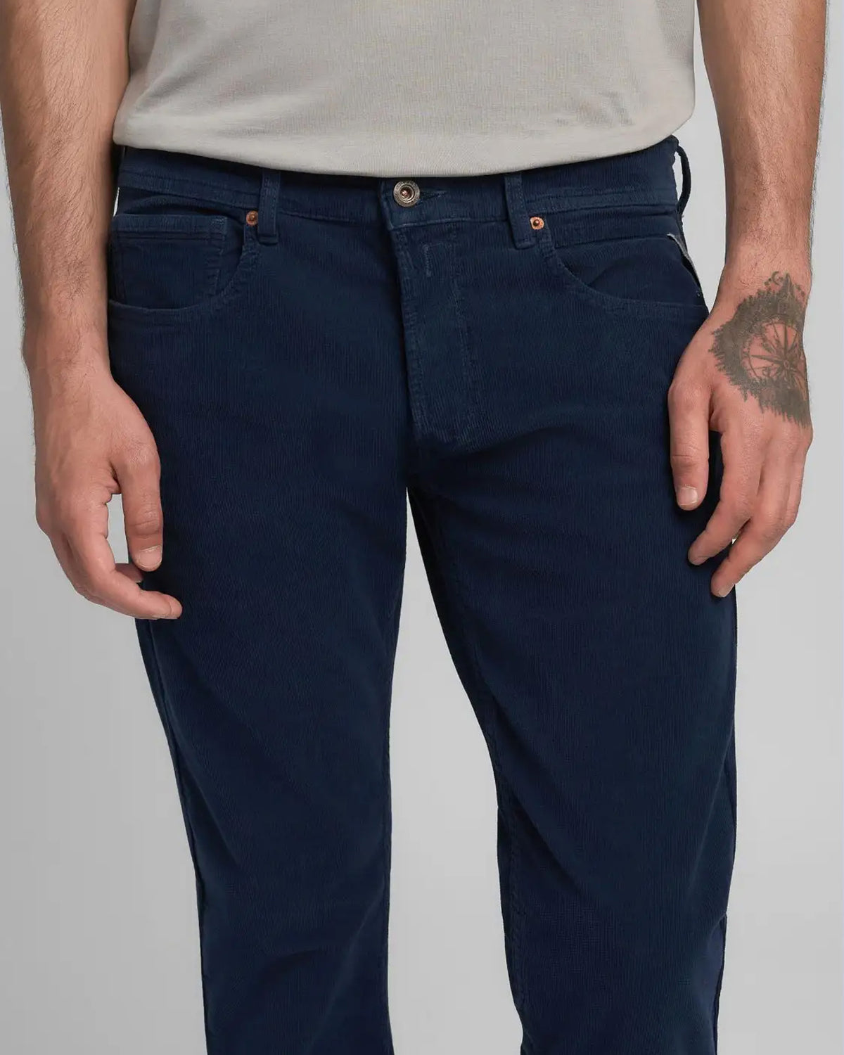 Replay Grover Straight Fit Mens Cords - Blue | Replay Cords | JEANSTORE