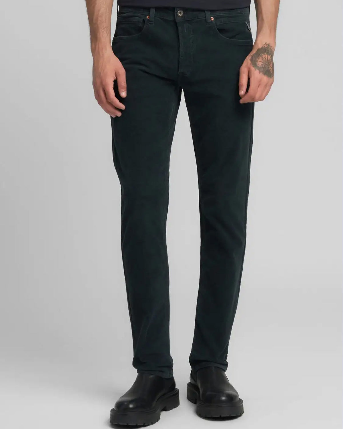 Replay Grover Straight Fit Mens Cords - Black