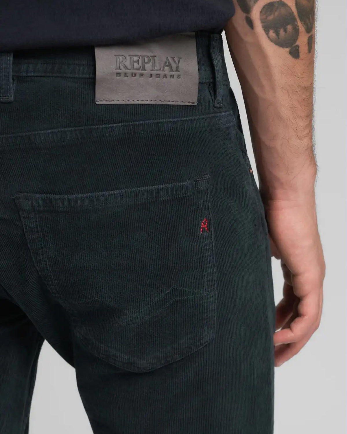 Replay Grover Straight Fit Mens Cords - Black