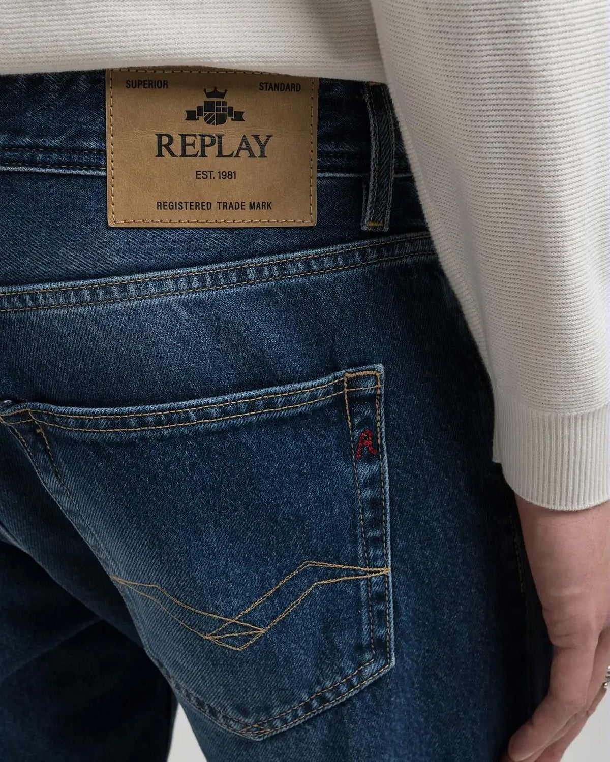 Replay Grover Straight Fit Mens Jeans - Dark Blue | Replay Jeans | JEANSTORE