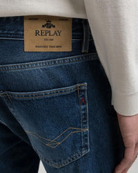 Replay Grover Straight Fit Mens Jeans - Dark Blue | Replay Jeans | JEANSTORE