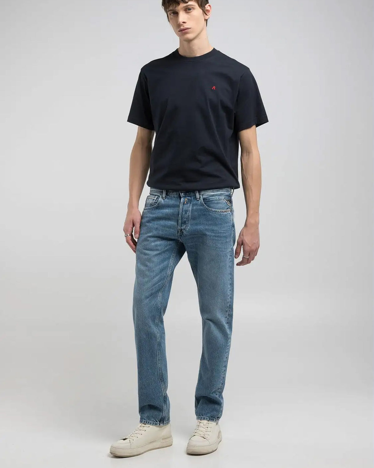 Replay Grover Straight Fit Mens Jeans - Medium Blue | Replay Jeans | JEANSTORE