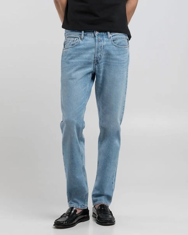 Replay Grover Straight Fit Mens Jeans Light Blue1