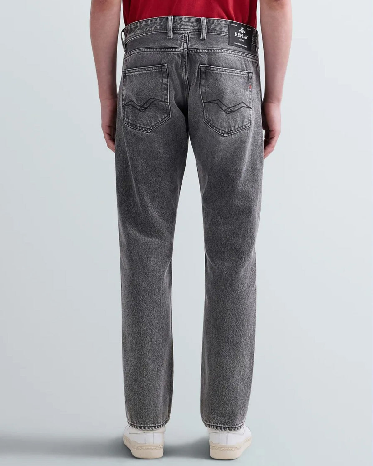 Replay Grover Straight Fit Mens Jeans - Medium Grey | Replay Jeans | JEANSTORE