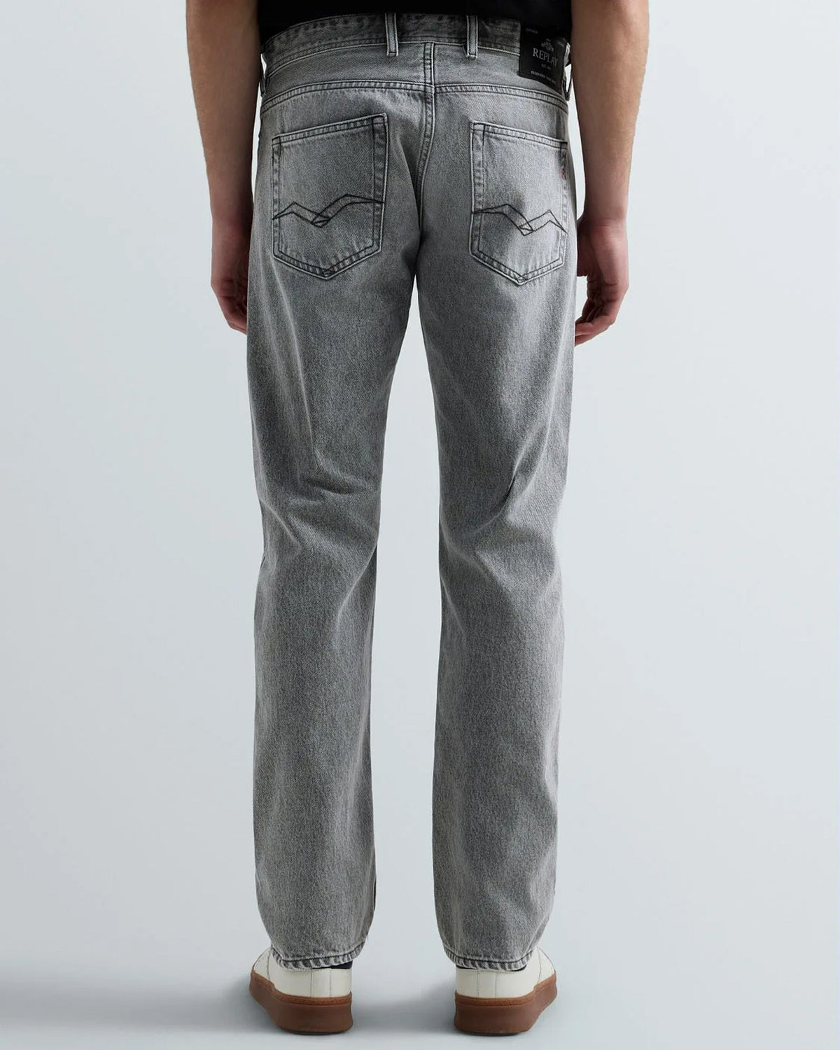 Replay Grover Straight Fit Mens Jeans - Light Grey | Replay Jeans | JEANSTORE