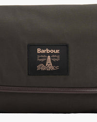 Barbour Heritage Waxed Hanging Washbag - Olive / Beacon