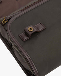 Barbour Heritage Waxed Hanging Washbag - Olive / Beacon
