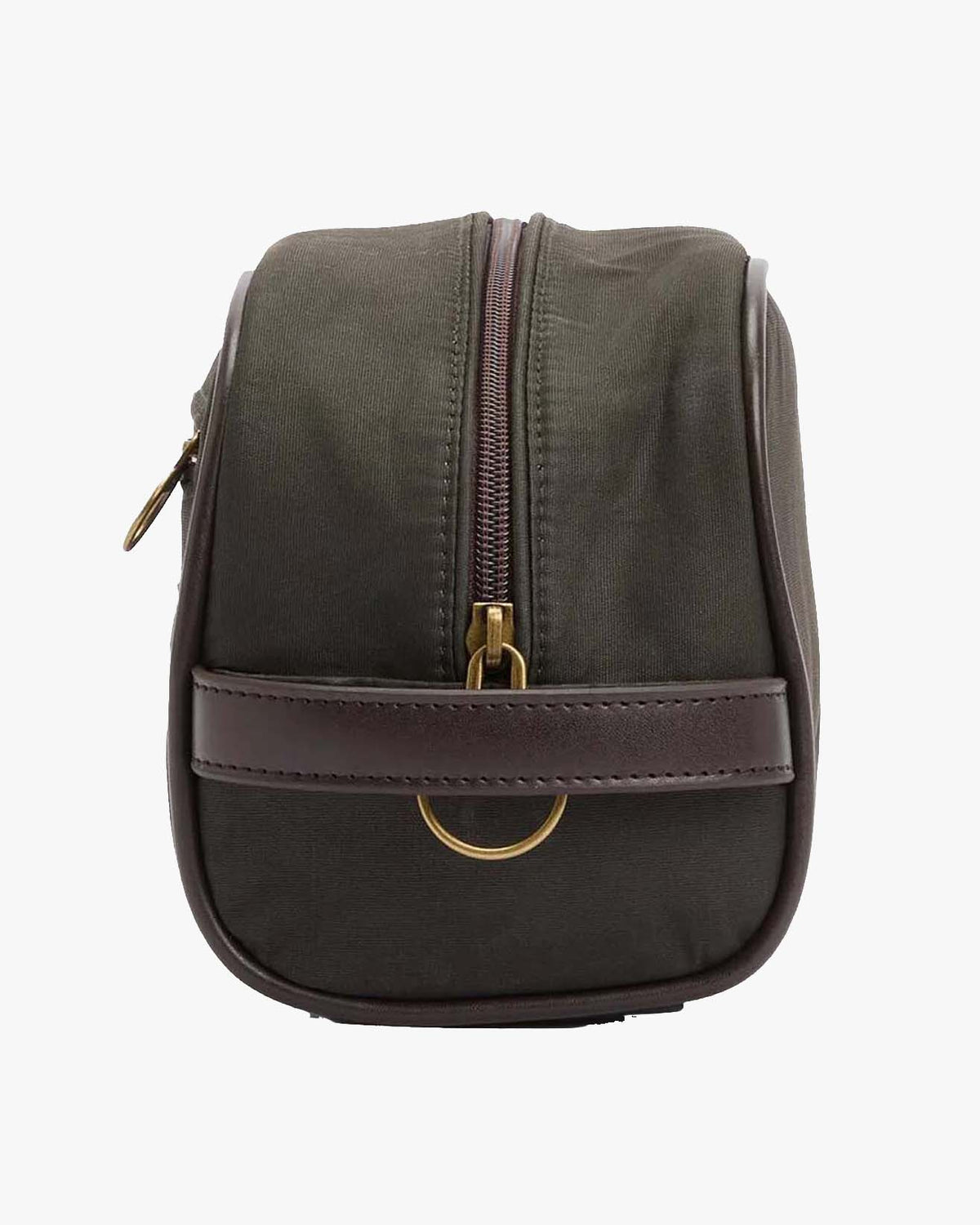 Barbour Heritage Waxed Washbag - Olive / Beacon | Barbour Bags | Jeanstore