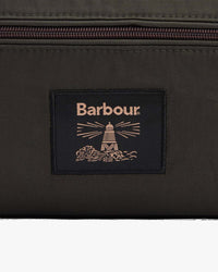 Barbour Heritage Waxed Washbag - Olive / Beacon | Barbour Bags | Jeanstore
