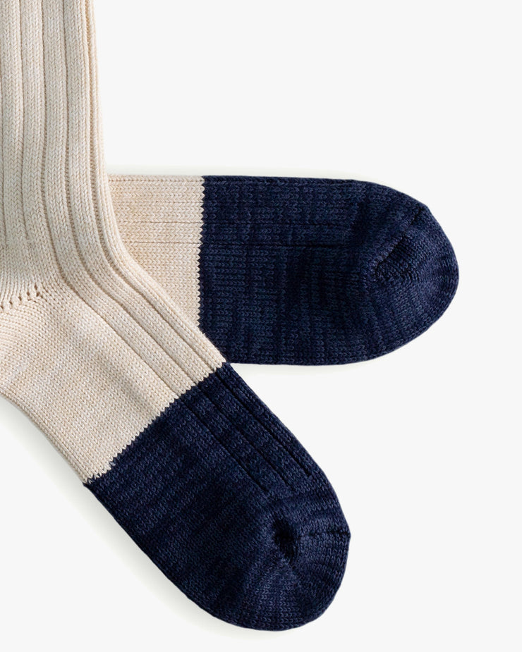 Thunders Love Marine Collection Cotton Duplo Socks - Raw White / Navy | Thunders Love Socks | JEANSTORE