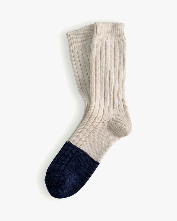 Thunders Love Marine Collection Cotton Duplo Socks - Raw White / Navy | Thunders Love Socks | JEANSTORE