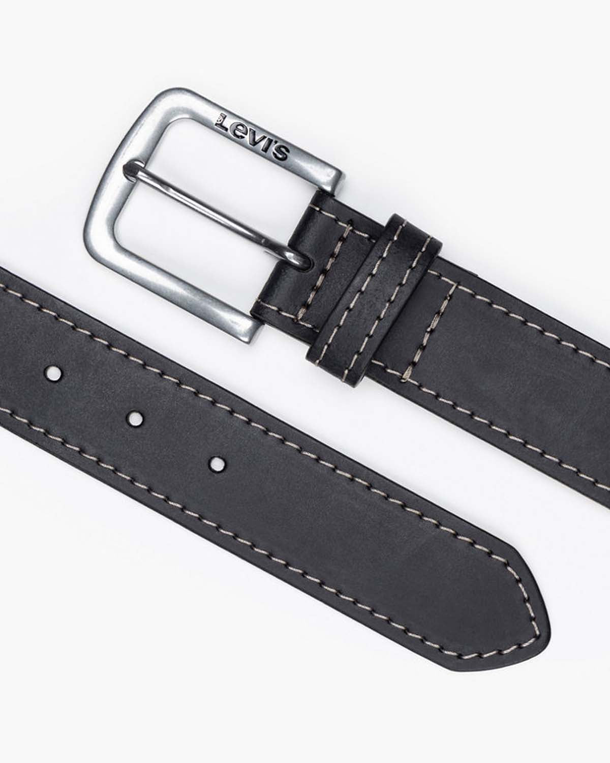 Levi's® Loire Leather Belt - Caviar