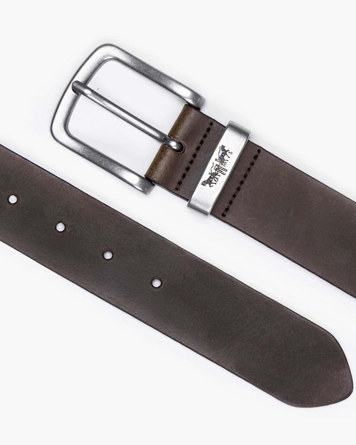 Levi's® Metal Two Horse Leather Keeper Belt - Brown