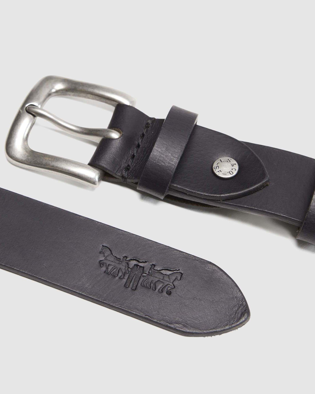 Levi's® Addison Leather Belt - Caviar