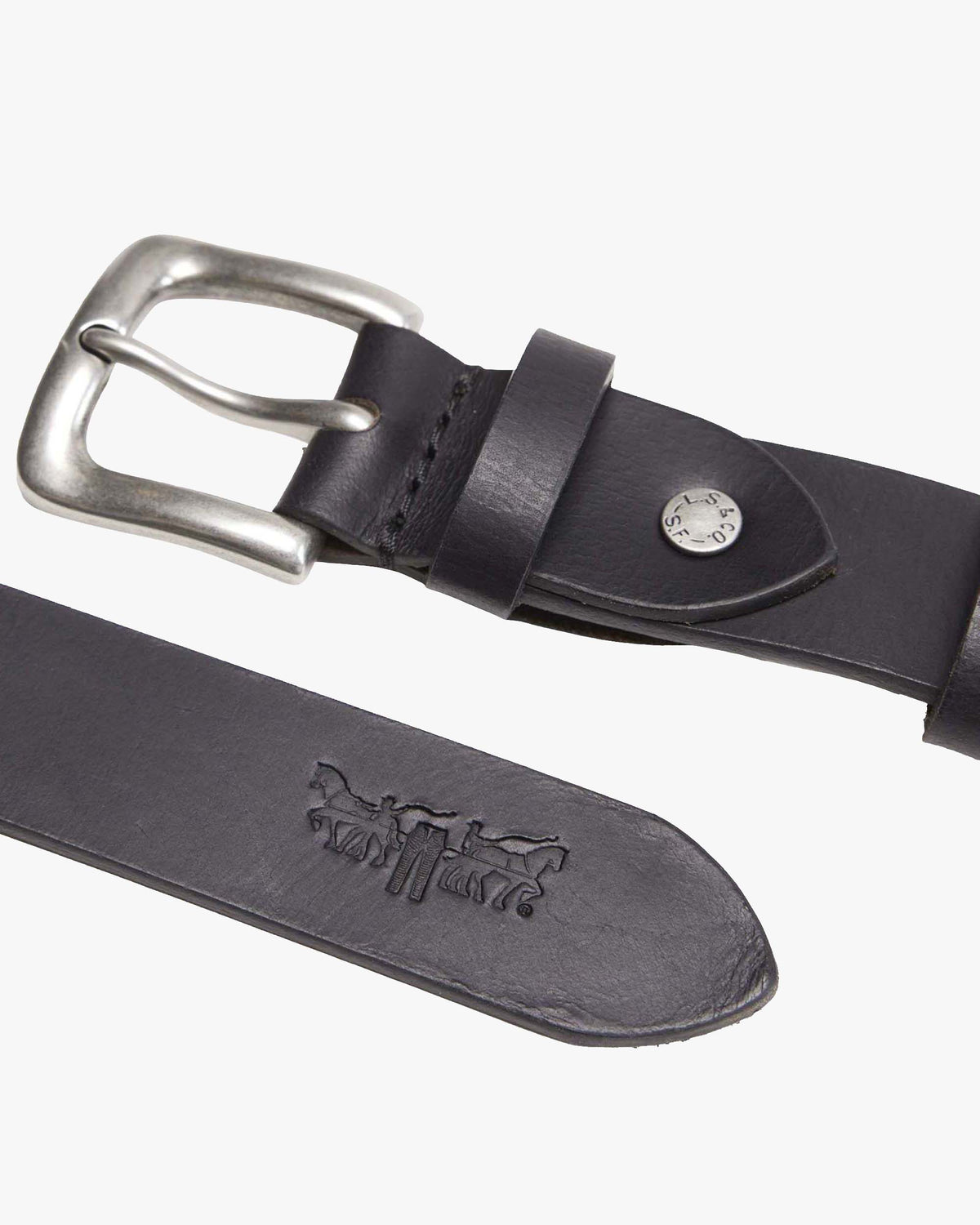 Levi's® Addison Leather Belt - Caviar