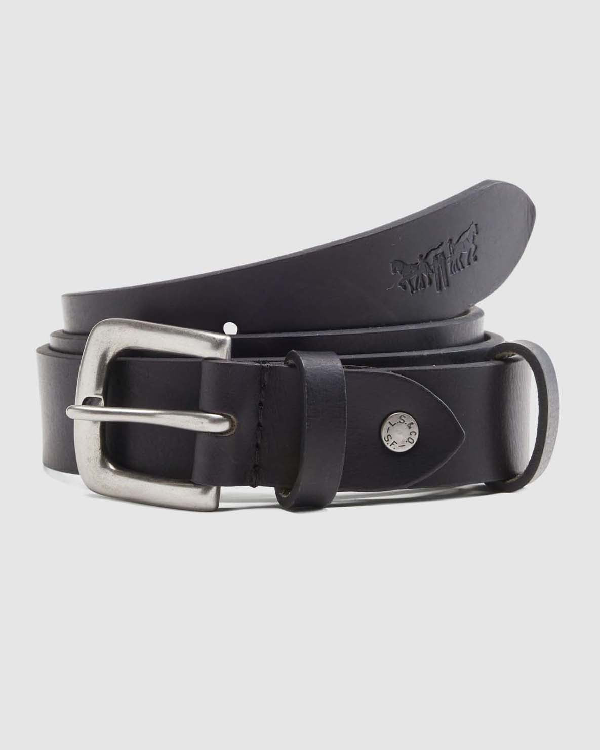 Levi's® Addison Leather Belt - Caviar