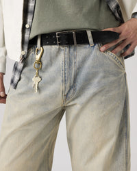 Levi's® Potrero Double Prong Leather Belt - Caviar