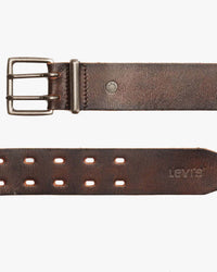 Levi's® Potrero Double Prong Leather Belt - Seal Brown