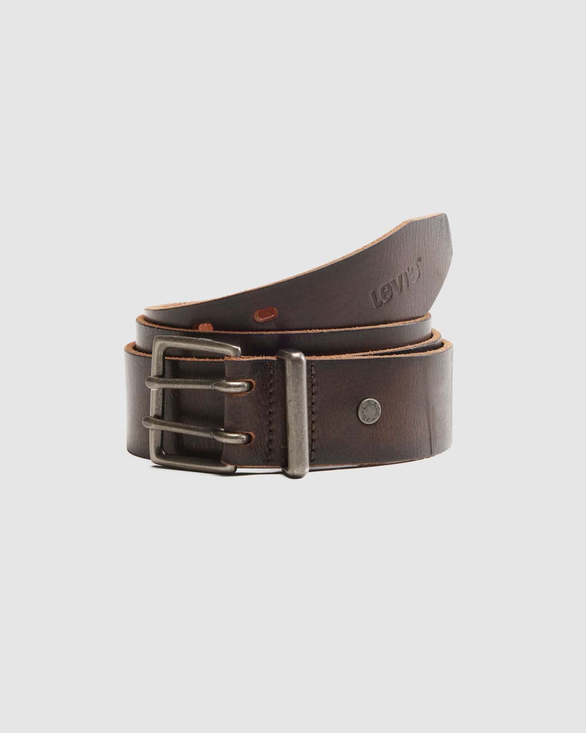 Levi's® Potrero Double Prong Leather Belt - Seal Brown | Levi's® Belts | Jeanstore