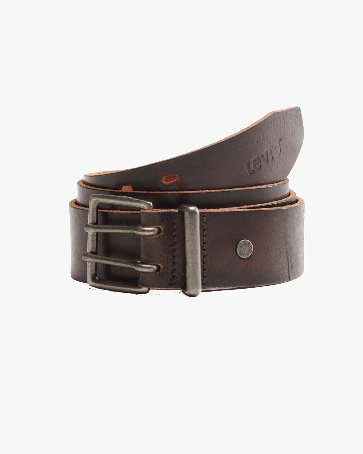 Levi's® Potrero Double Prong Leather Belt - Seal Brown