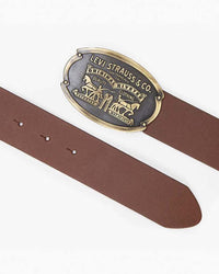 Levi's® Billy Plaque Leather Belt - Toffee