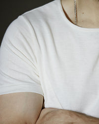 Merz b. Schwanen 114 4.6oz 1920s Loopwheeled Tee - White | Merz b. Schwanen T Shirts | JEANSTORE
