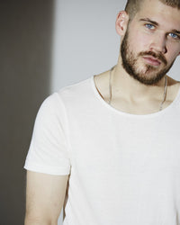 Merz b. Schwanen 114 4.6oz 1920s Loopwheeled Tee - White | Merz b. Schwanen T Shirts | JEANSTORE