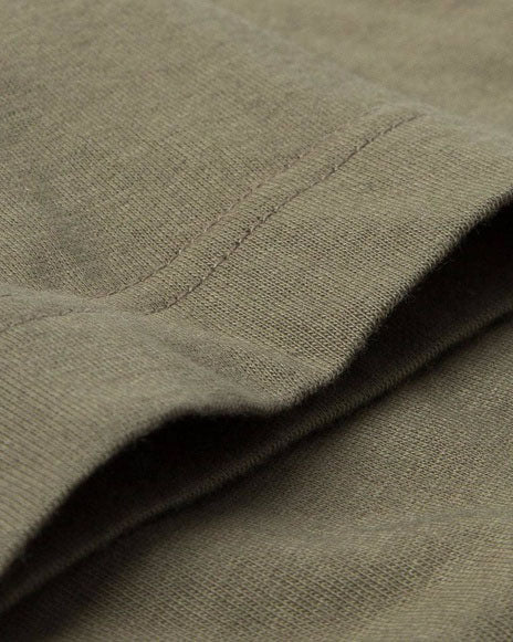 Merz b. Schwanen Good Originals 4.6oz 1950s Loopwheeled Tee - Army | Merz b. Schwanen T Shirts | JEANSTORE