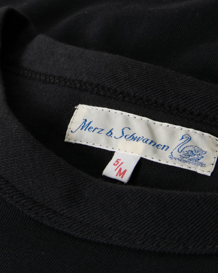 Merz b. Schwanen 214 7.2oz Relaxed Fit Loopwheeled Tee - Charcoal | Merz b. Schwanen T Shirts | JEANSTORE