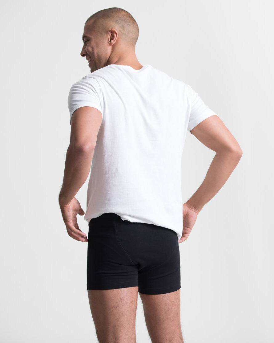 Merz b. Schwanen 255 7.2oz Loopwheeled Button Fly Boxer - Deep Black | Merz b. Schwanen Underwear | JEANSTORE
