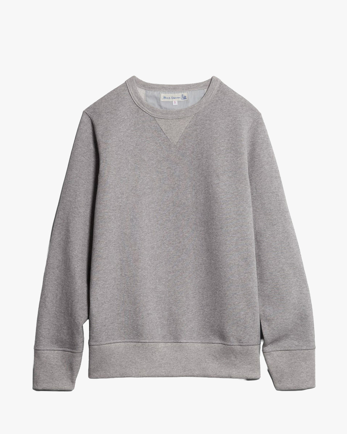 Merz b. Schwanen Originals 3S48 Classic Fit Heavyweight Sweatshirt - Grey Melange