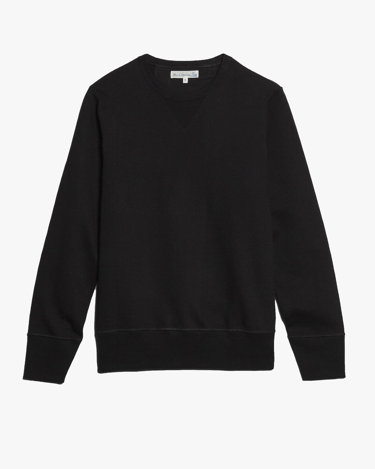 Merz b. Schwanen Originals 3S48 Classic Fit Heavyweight Sweatshirt - Deep Black