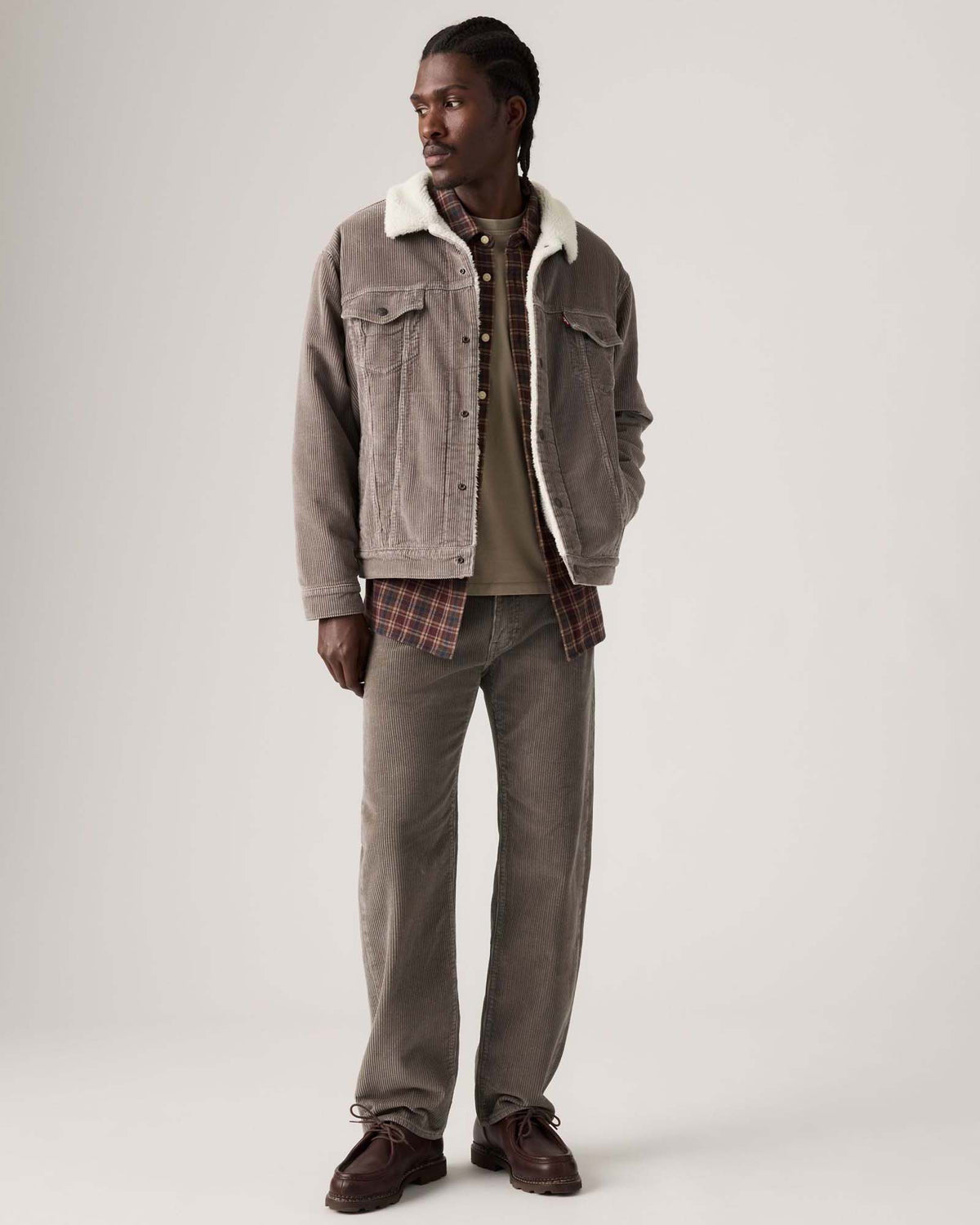 Levi's® 555 Relaxed Straight Mens Cords - Smokey Taupe