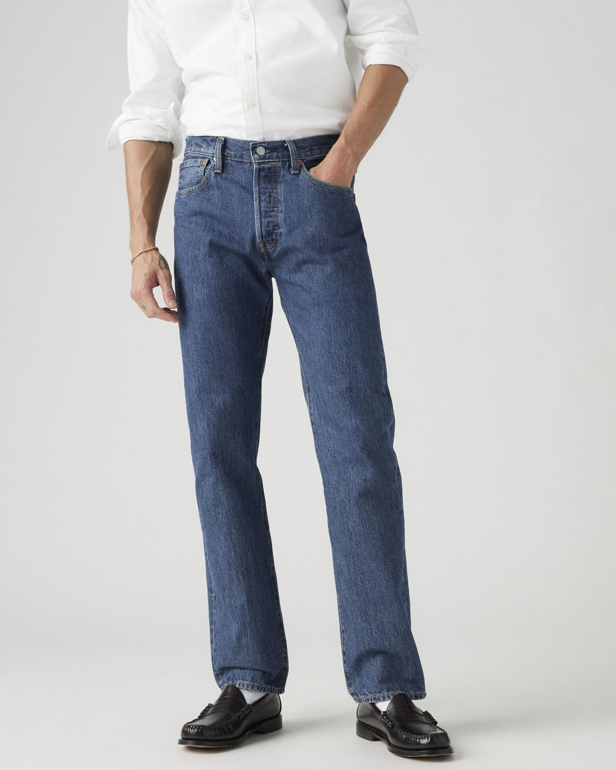 Levi's® 501 Original Regular Fit Mens Jeans - Stonewash Blue | Levi's® Jeans | JEANSTORE