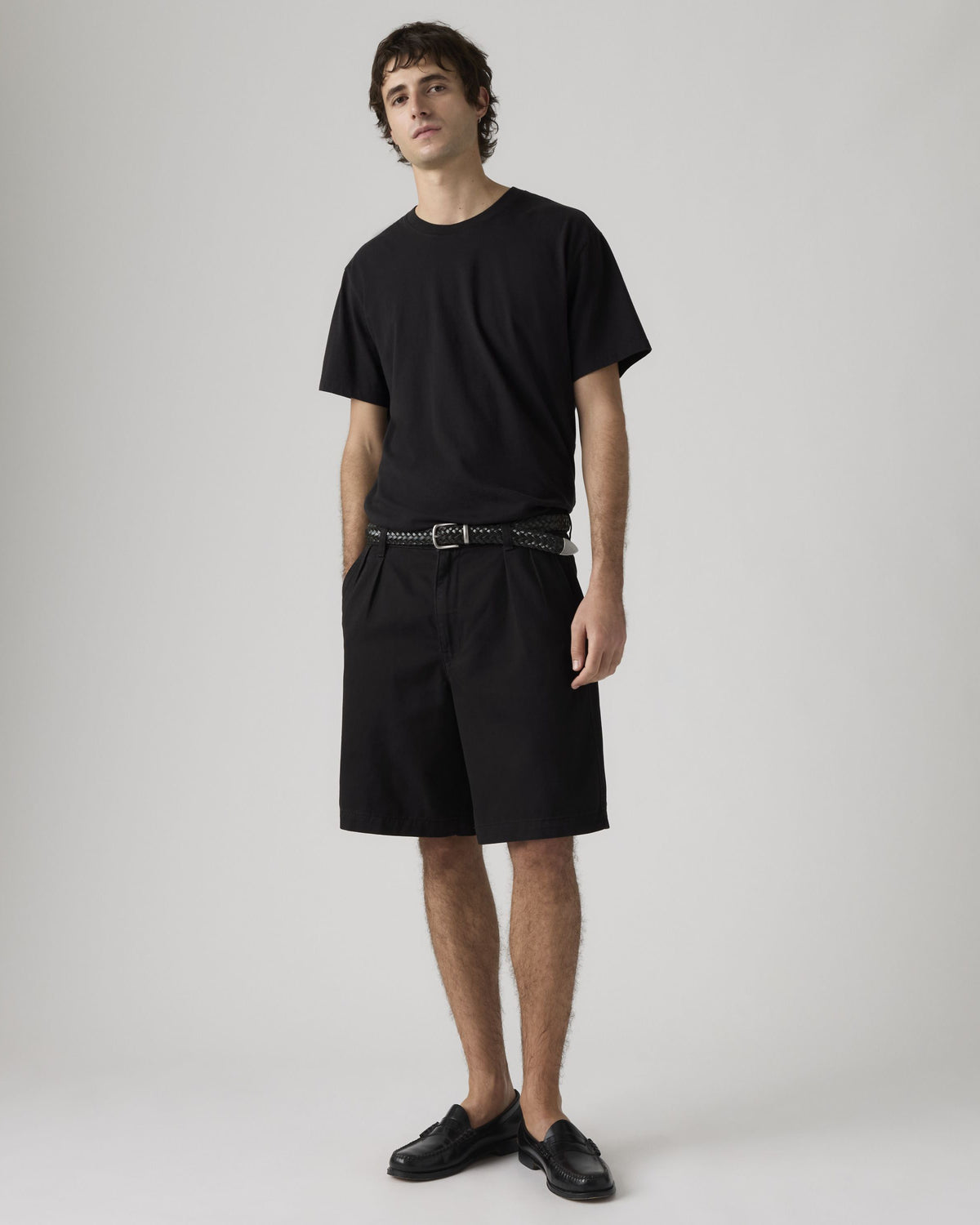 Levi's® Baggy Pleated Shorts - Mineral Black