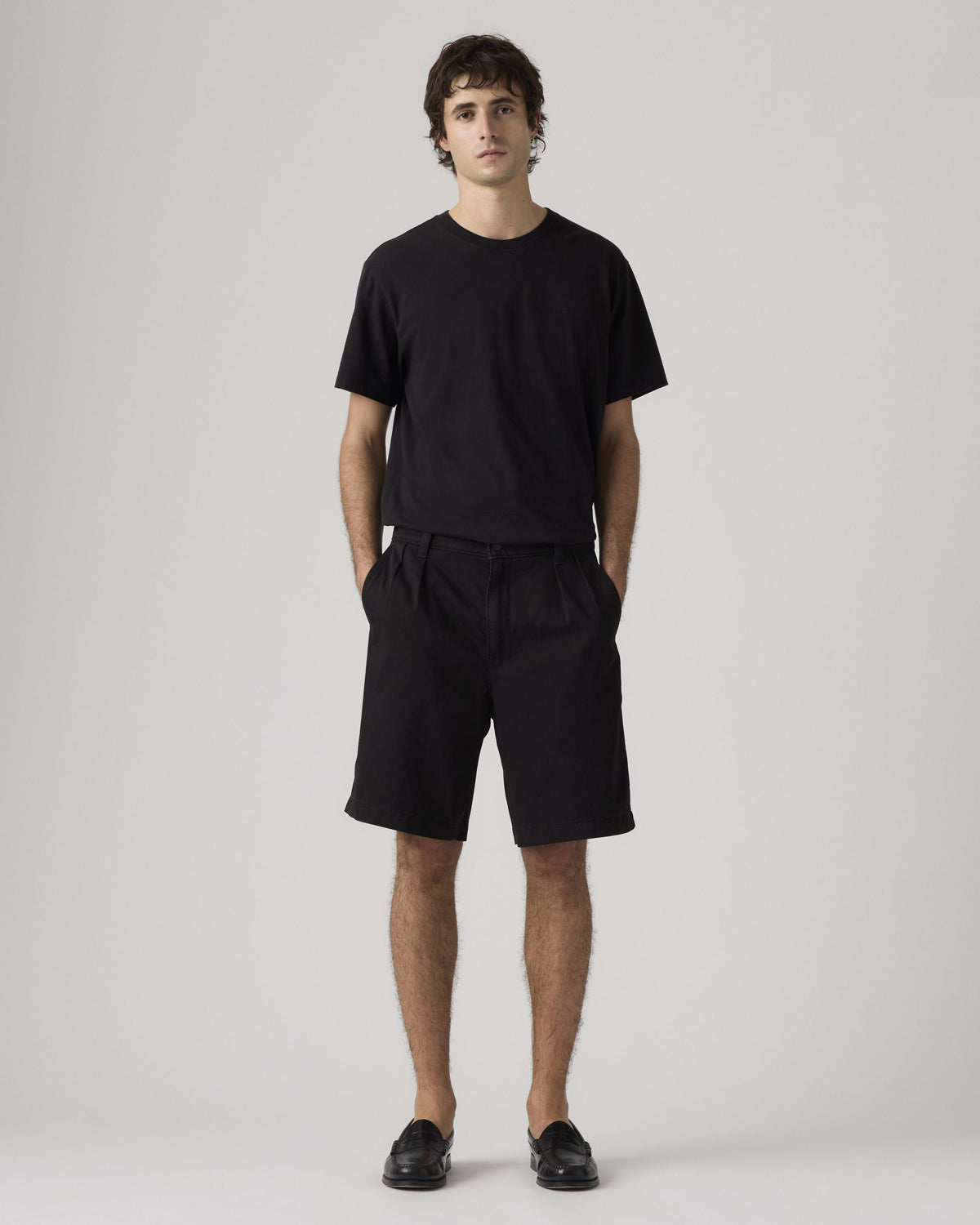 Levi's® Baggy Pleated Shorts - Mineral Black