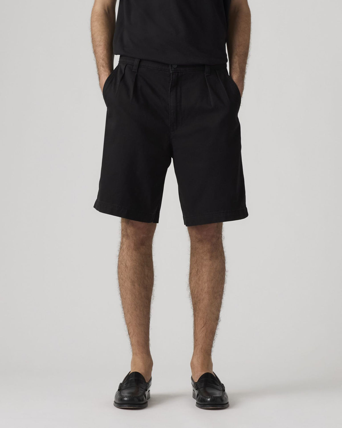 Levi's® Baggy Pleated Shorts - Mineral Black