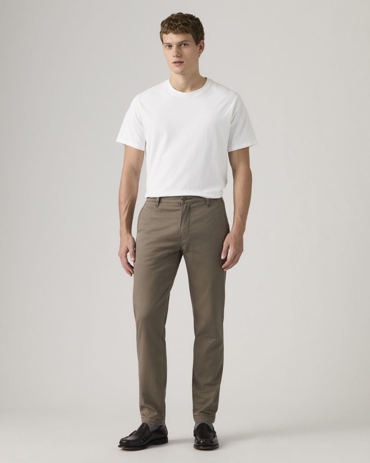 Levi's® XX Chino Standard II Regular Tapered Mens Chinos - Maitake Brown Linen Blend | Levi's® Chinos & Trousers | JEANSTORE