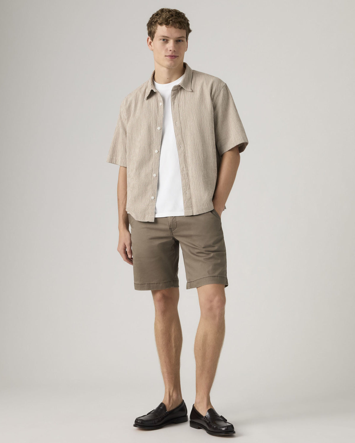 Levi's® XX Chino Shorts II - Maitake Brown Linen Blend | Levi's® Shorts | JEANSTORE
