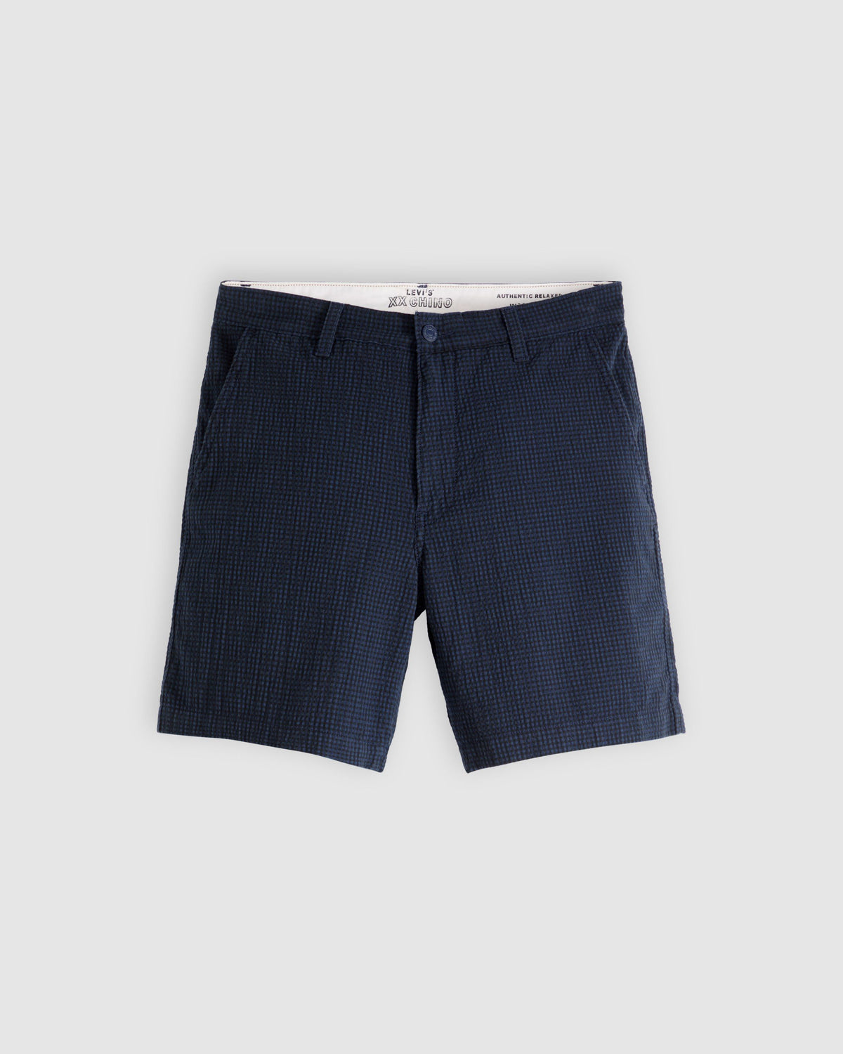 Levi's® XX Chino Authentic Relaxed Shorts II - Cadiz Plaid Navy Seersucker | Levi's® Shorts | JEANSTORE