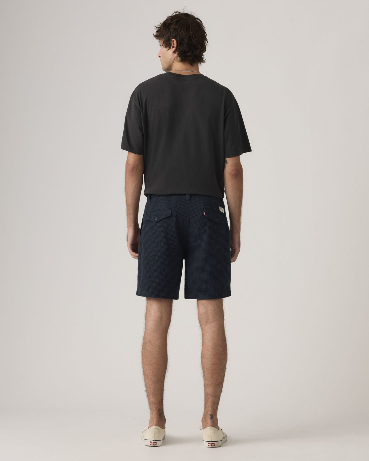 Levi's® XX Chino Authentic Relaxed Shorts II - Cadiz Plaid Navy Seersucker | Levi's® Shorts | JEANSTORE