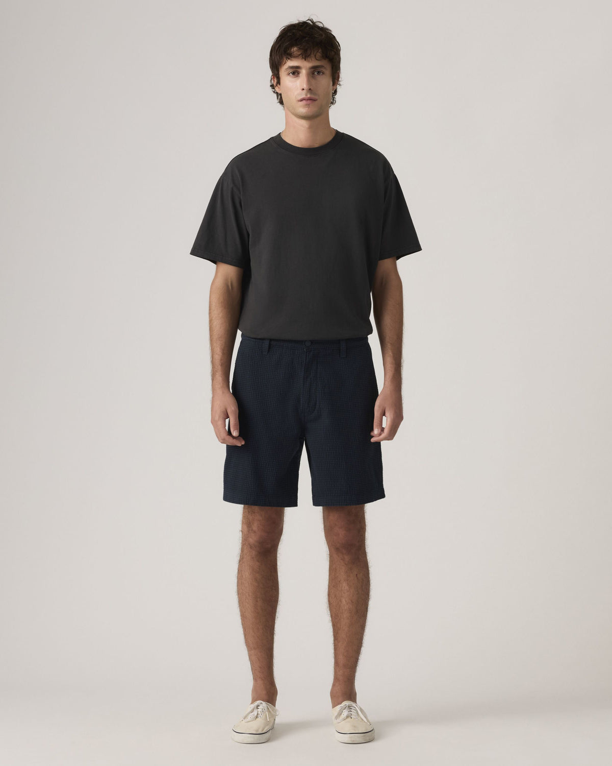 Levi's® XX Chino Authentic Relaxed Shorts II - Cadiz Plaid Navy Seersucker | Levi's® Shorts | JEANSTORE