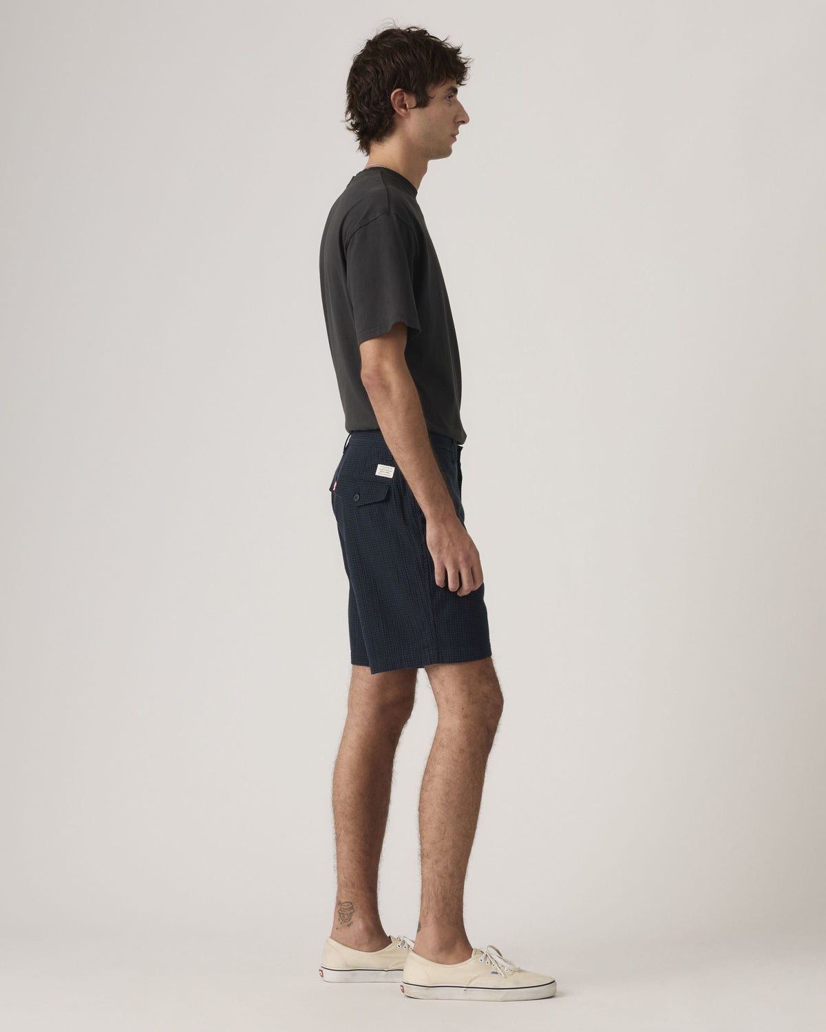 Levi's® XX Chino Authentic Relaxed Shorts II - Cadiz Plaid Navy Seersucker | Levi's® Shorts | JEANSTORE