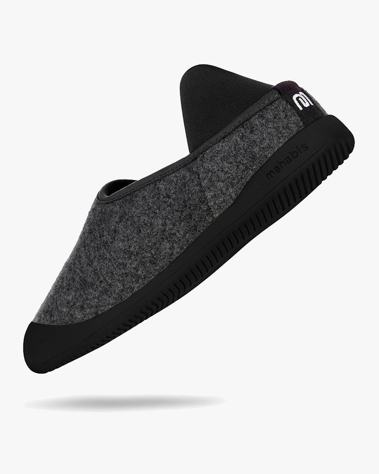 Mahabis Curve Classic Slippers - Dark Grey / Skien Black