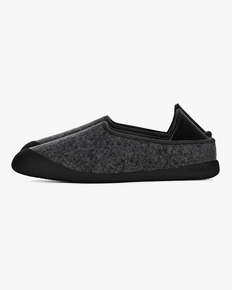 Mahabis Curve Classic Slippers - Dark Grey / Skien Black