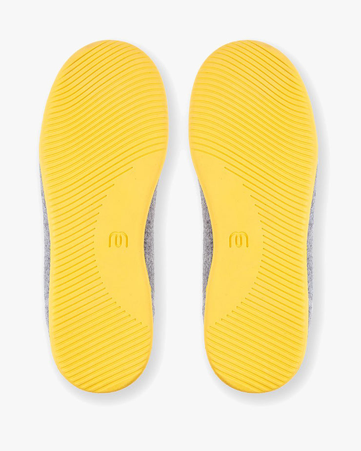 Mahabis Curve Classic Slippers - Light Grey / Skane Yellow