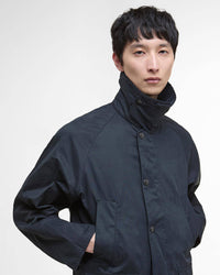 Barbour Heritage Peached Oversized Bedale Casual Jacket - Classic Navy | Barbour Jackets & Coats | JEANSTORE