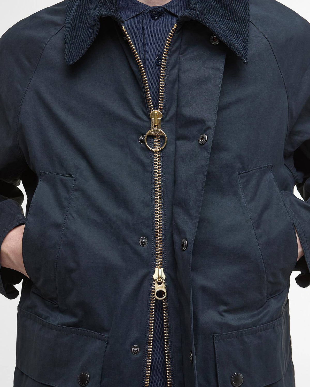 Barbour Heritage Peached Oversized Bedale Casual Jacket - Classic Navy | Barbour Jackets & Coats | JEANSTORE