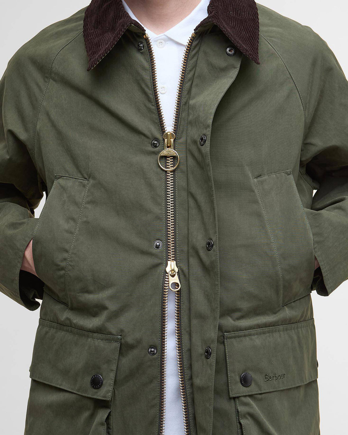 Barbour Heritage Peached Oversized Bedale Casual Jacket - Sage | Barbour Jackets & Coats | JEANSTORE