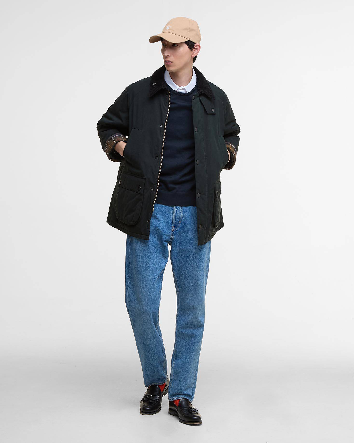 Barbour Heritage Oversized Padded Bedale Jacket - Black
